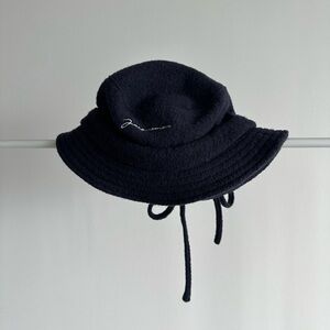 Jacquemus Navy Wool Bucket Hat